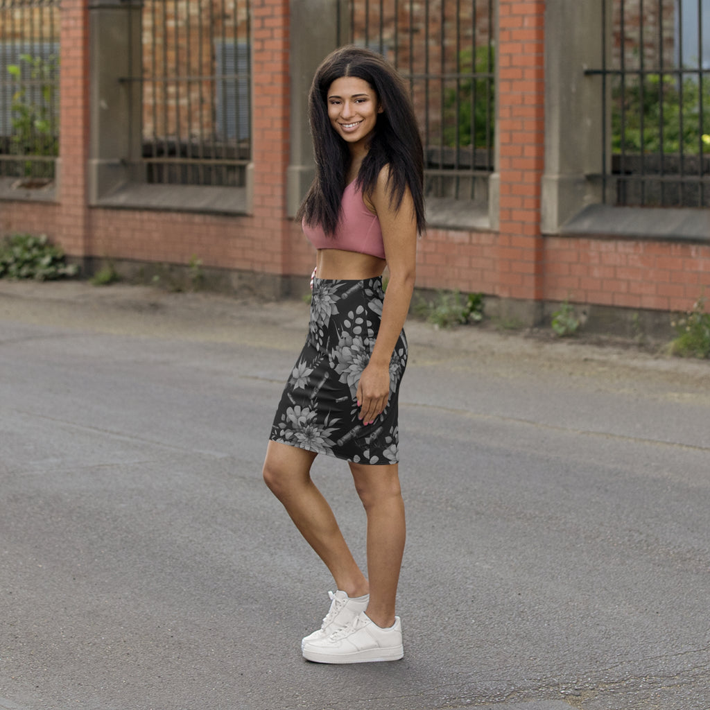 Capa Flora -  Tropical  Pencil Skirt