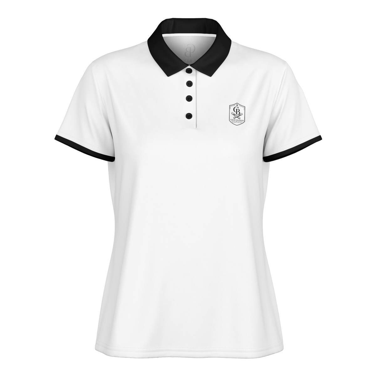 Seco - White & Black Crest - Polo Shirt