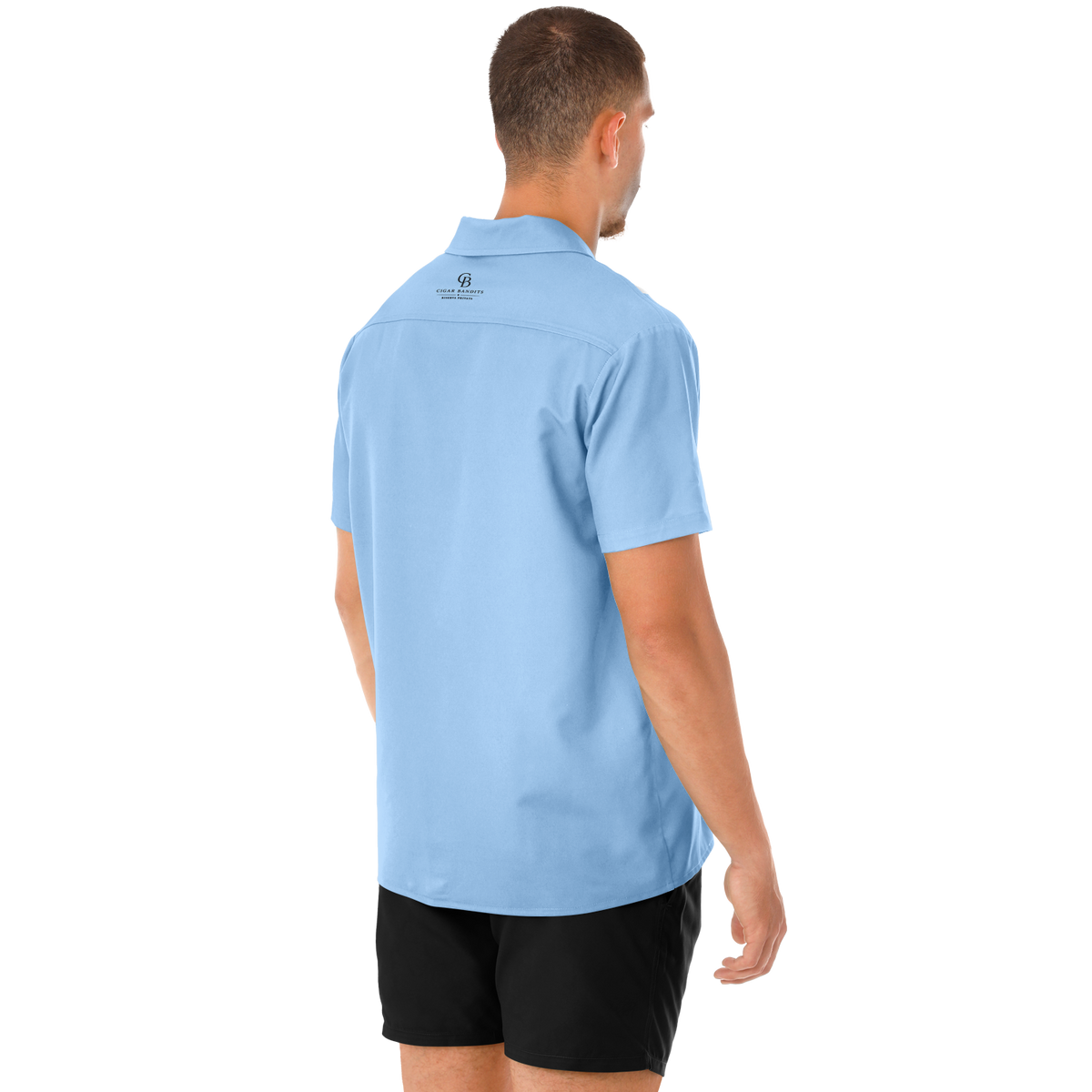 Retro Smoke no.4 - Sky Blue & White