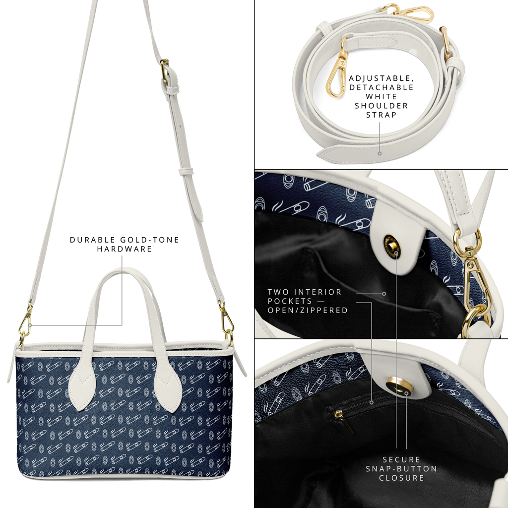 Yatch Smoke - Leather Tote Bag