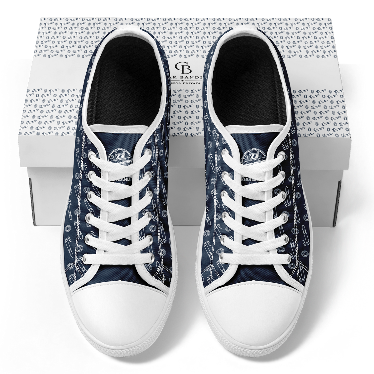 Yacht Smoke Low Shoes - Navy & White