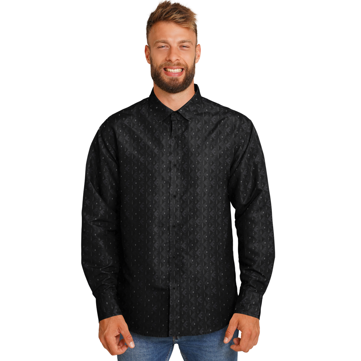 Grand Puro no.2 - Ombra - Long Sleeve Button Down Shirt