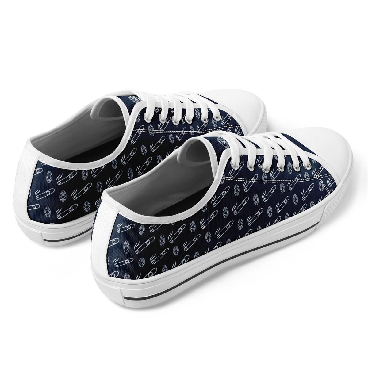 Yacht Smoke Low Shoes - Navy & White
