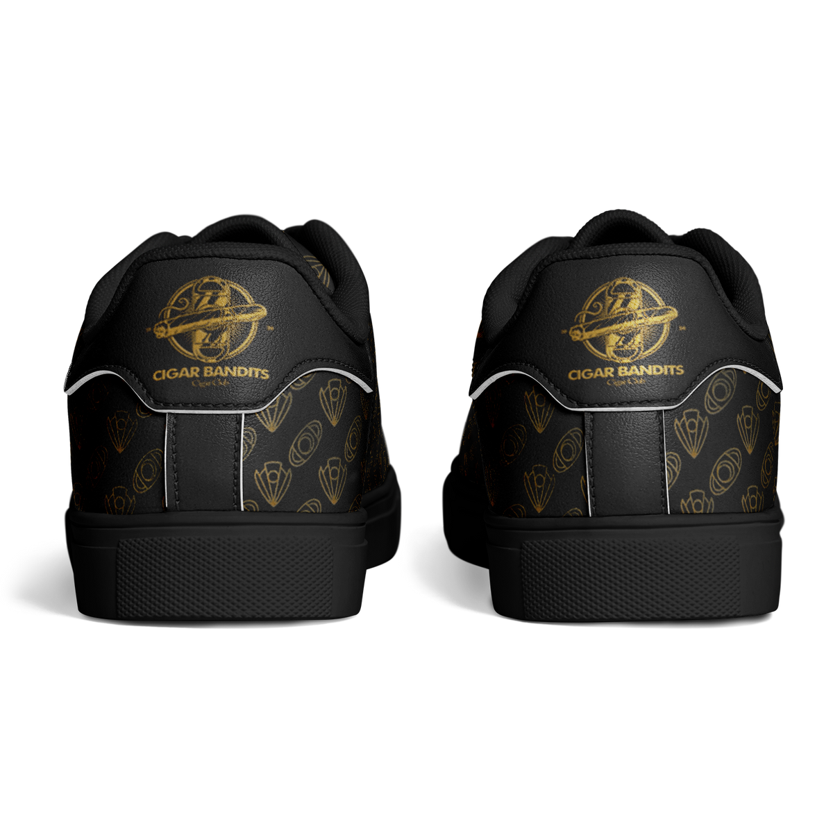 Cigar Cutter Low Tops - Black & Gold