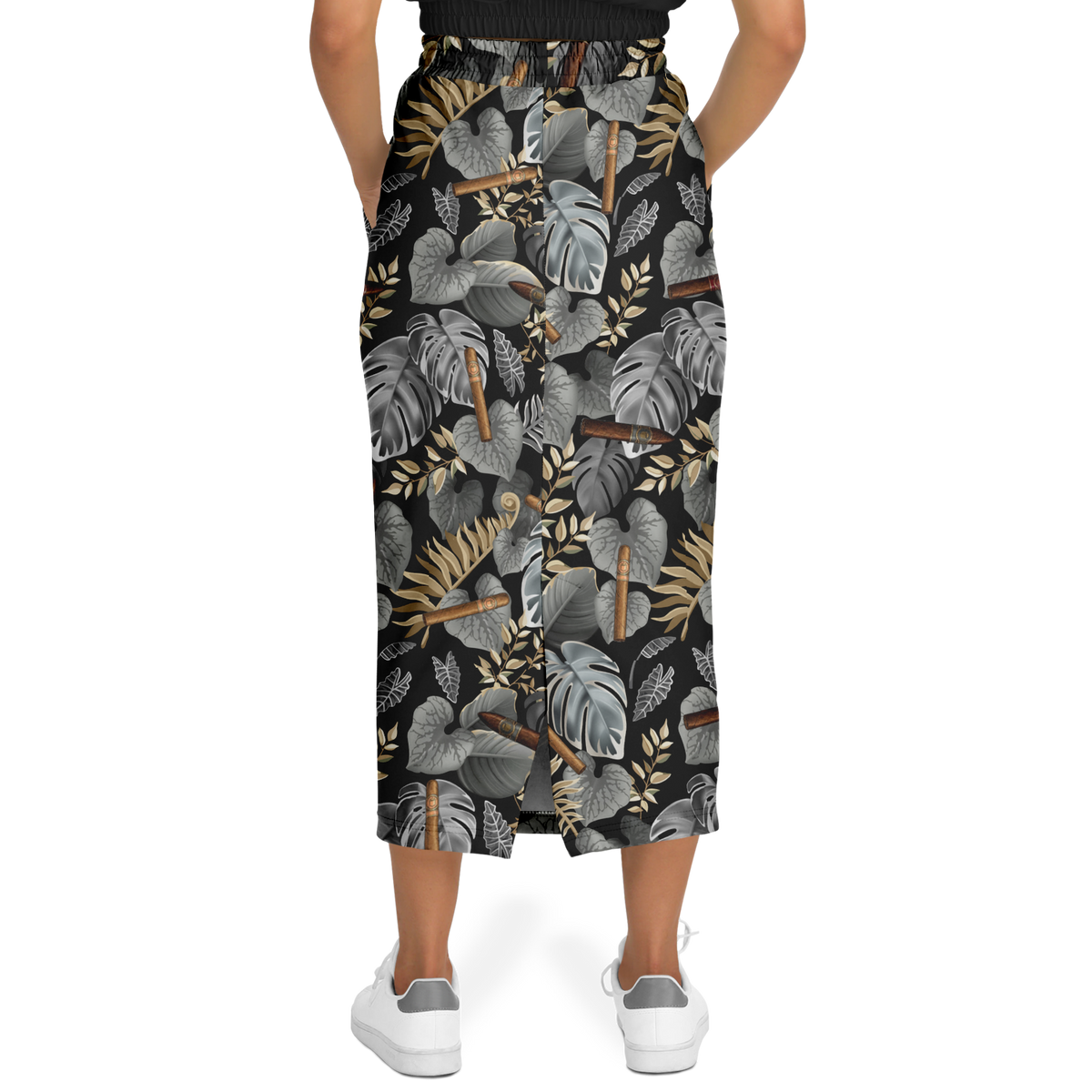 Capa Flora - Grey Long Tropical Skirt