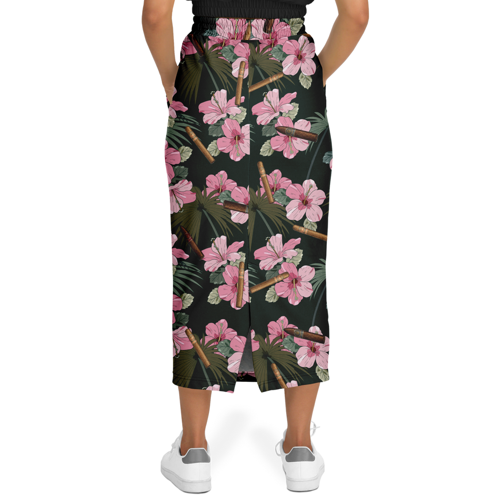 Capa Flora - Pink Long Tropical Skirt