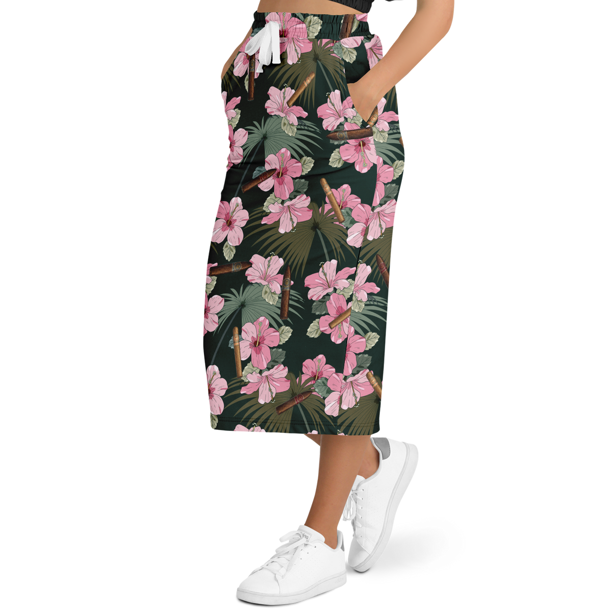 Capa Flora - Pink Long Tropical Skirt