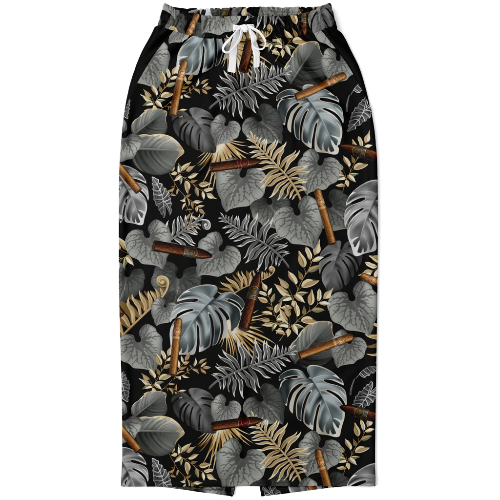 Capa Flora - Grey Long Tropical Skirt