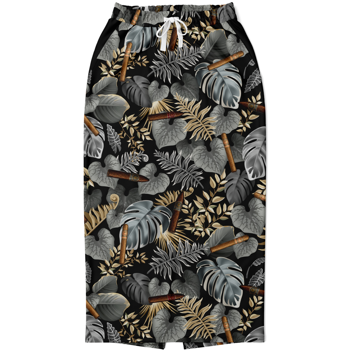 Capa Flora - Grey Long Tropical Skirt