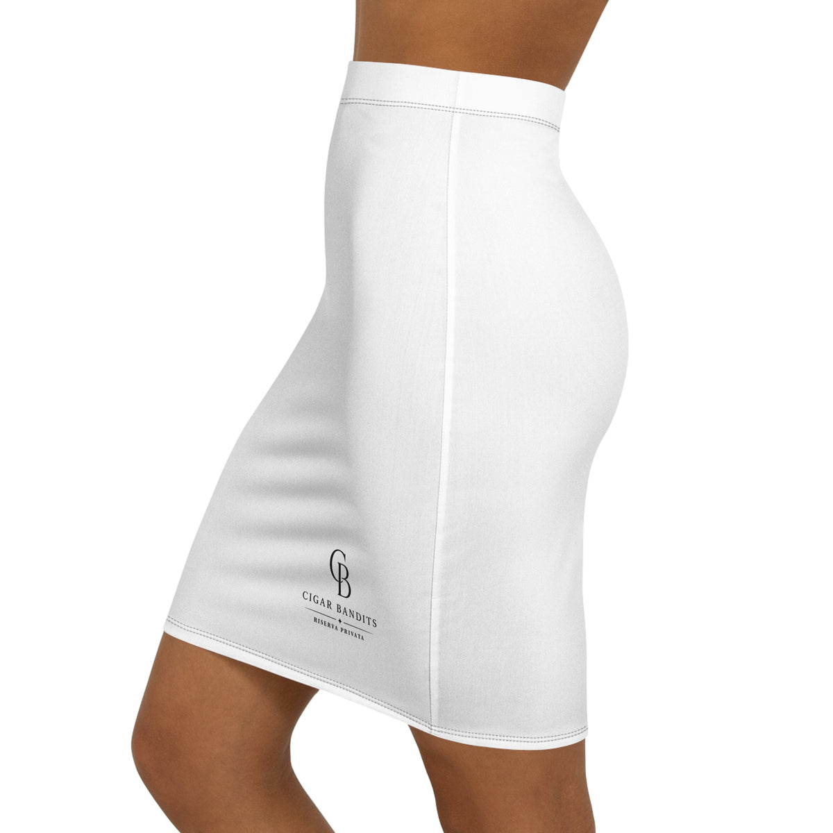 Ligero Logo -  White Pencil Skirt