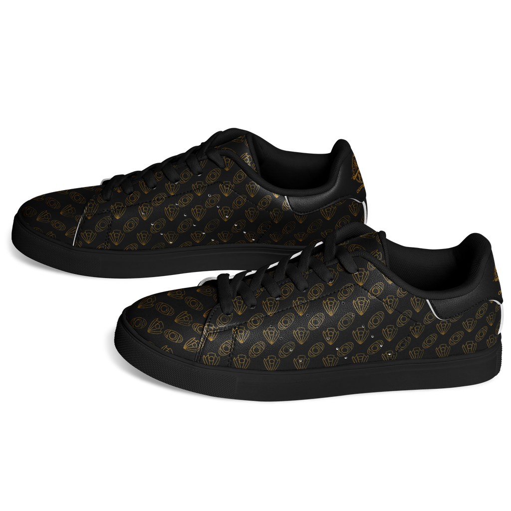 Cigar Cutter Low Tops - Black & Gold