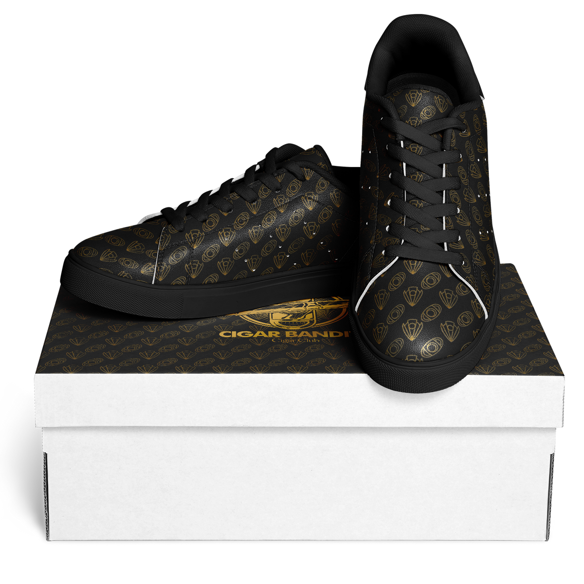 Cigar Cutter Low Tops - Black & Gold