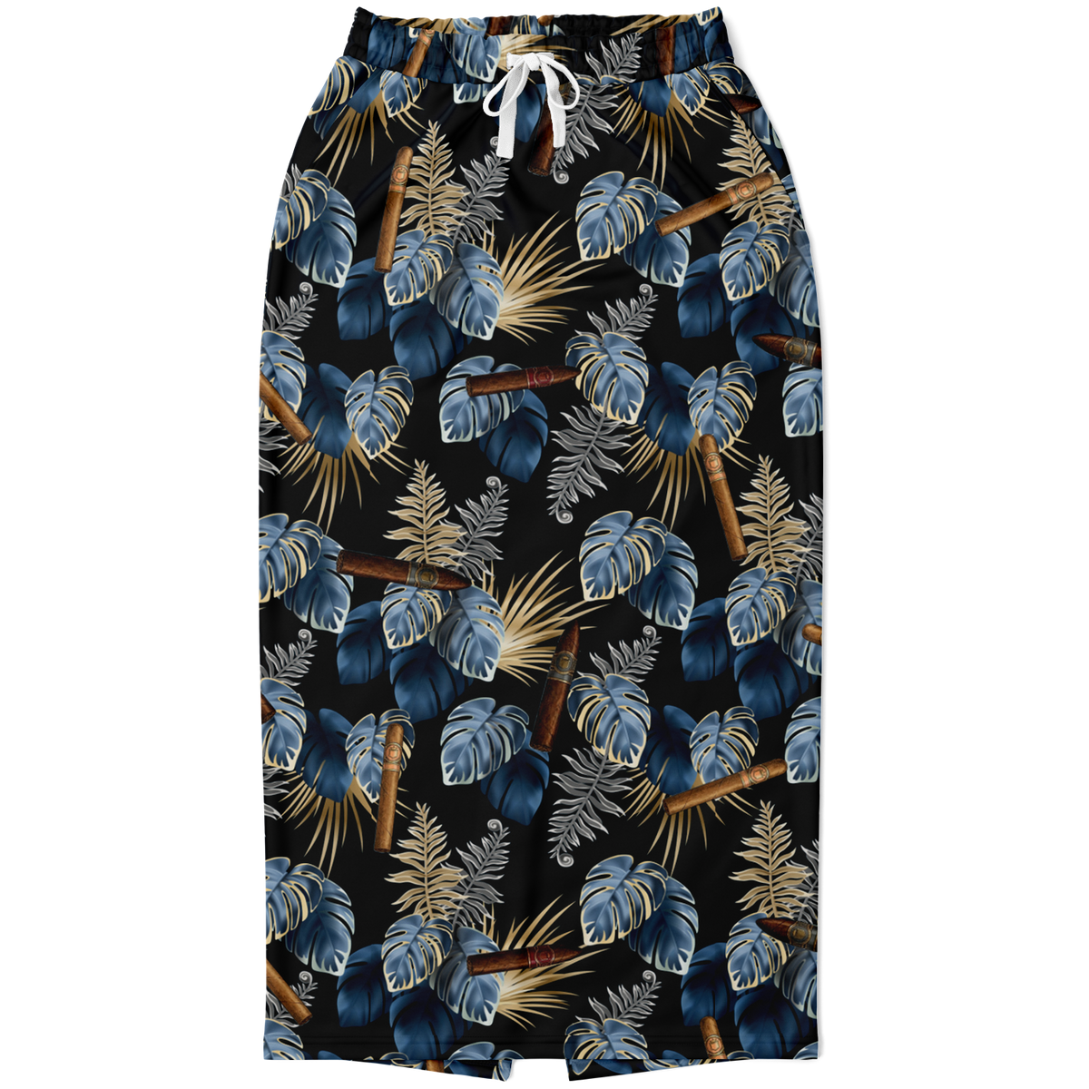 Capa Flora - Blue  Long Tropical Skirt