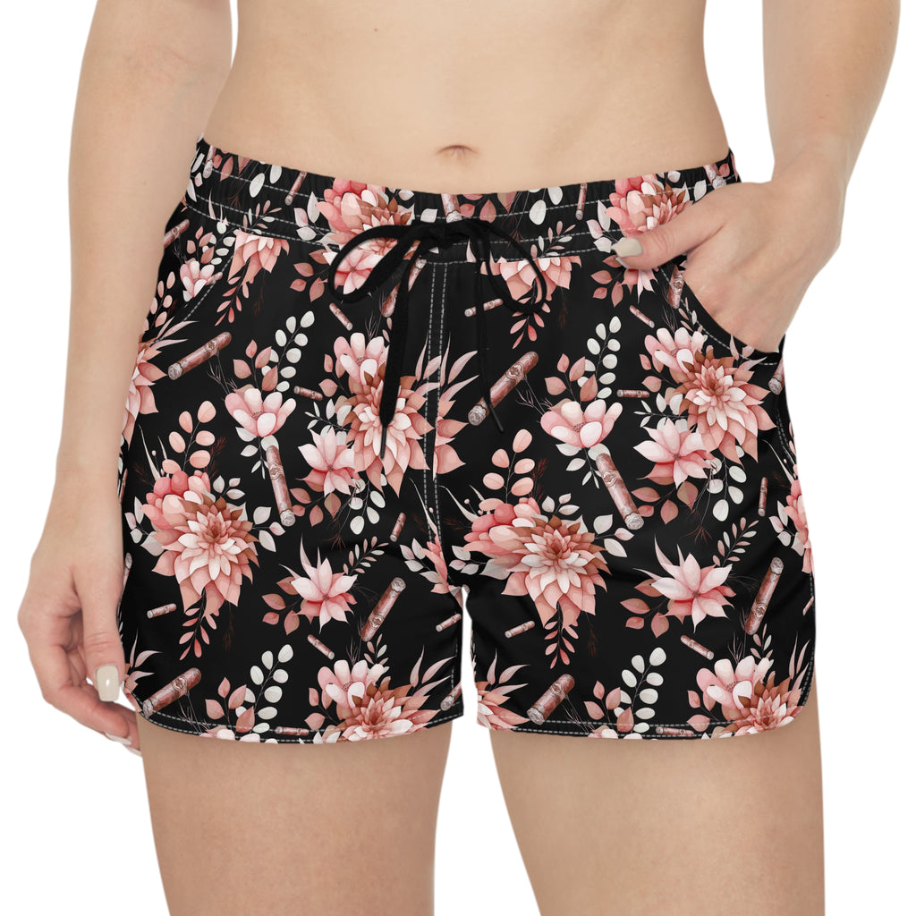 Capa Flora -  Pink & Black Lounge Shorts