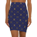 Viso Gold Link - Blue Pencil Skirt