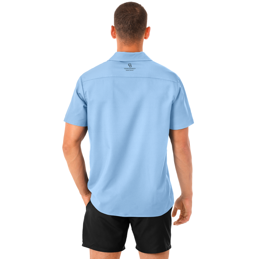 Retro Smoke no.4 - Sky Blue & White