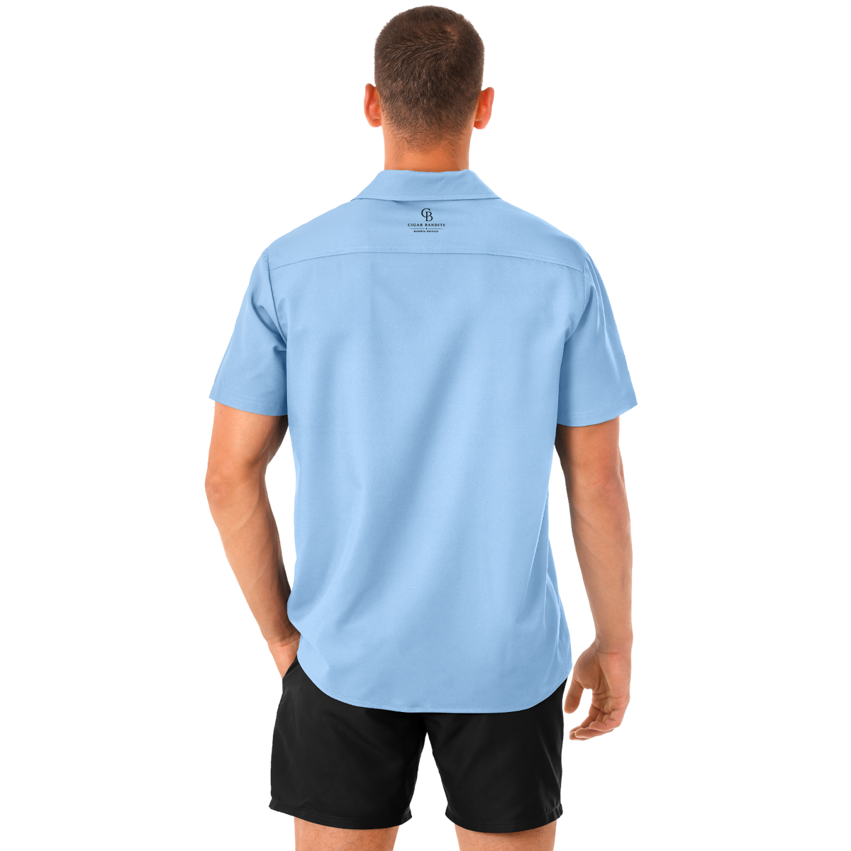 Retro Smoke no.4 - Sky Blue & White