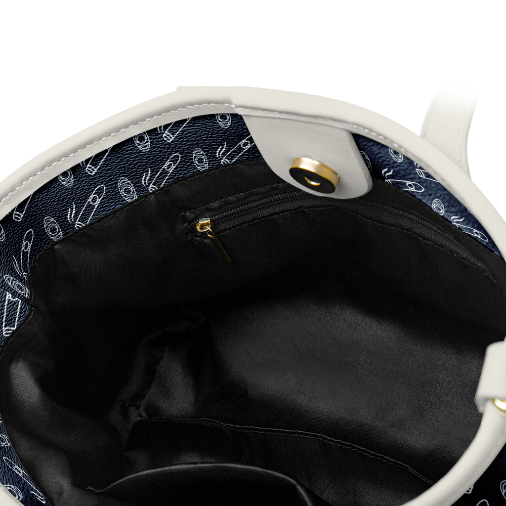 Yatch Smoke - Leather Tote Bag