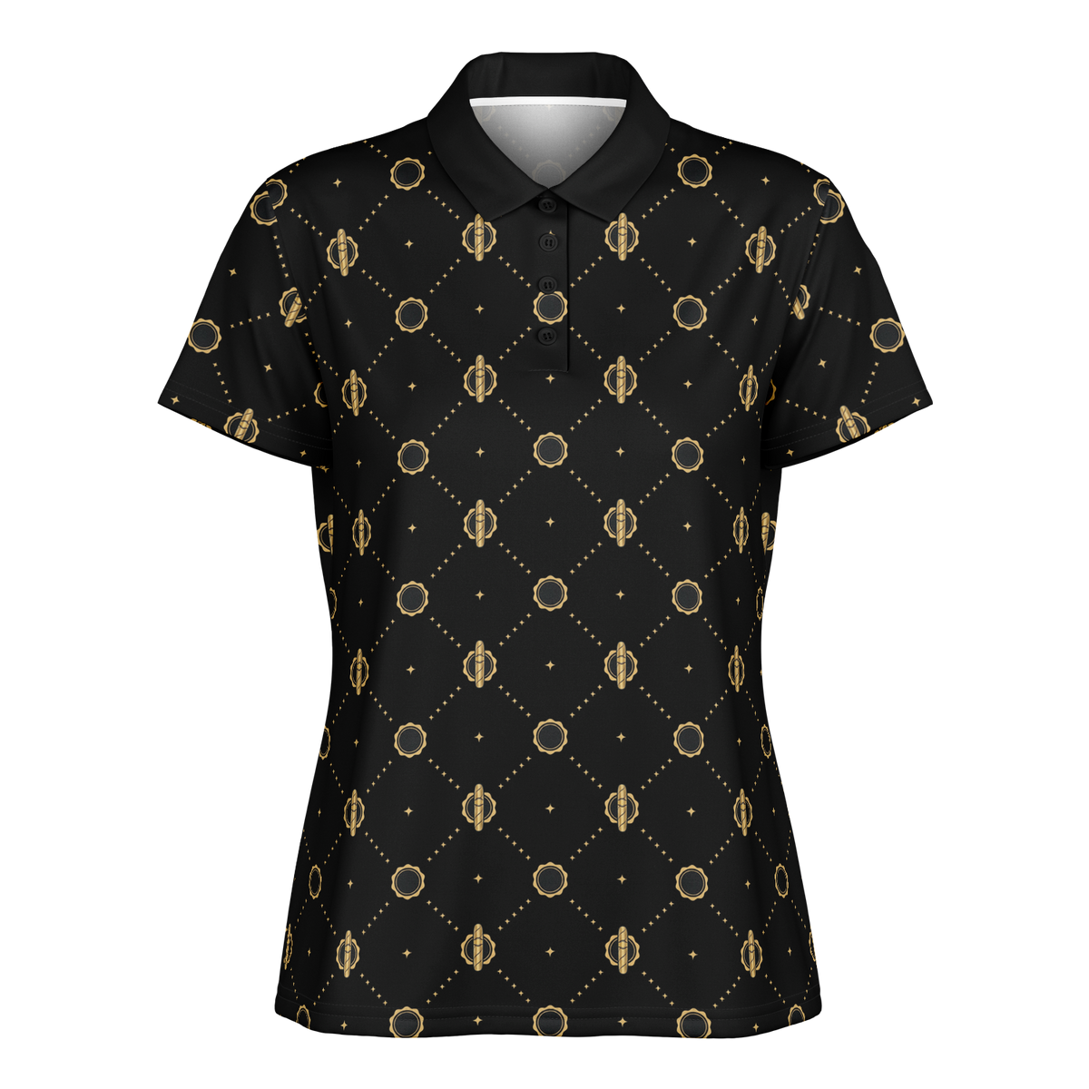 Viso Gold Link - Black Polo Shirt