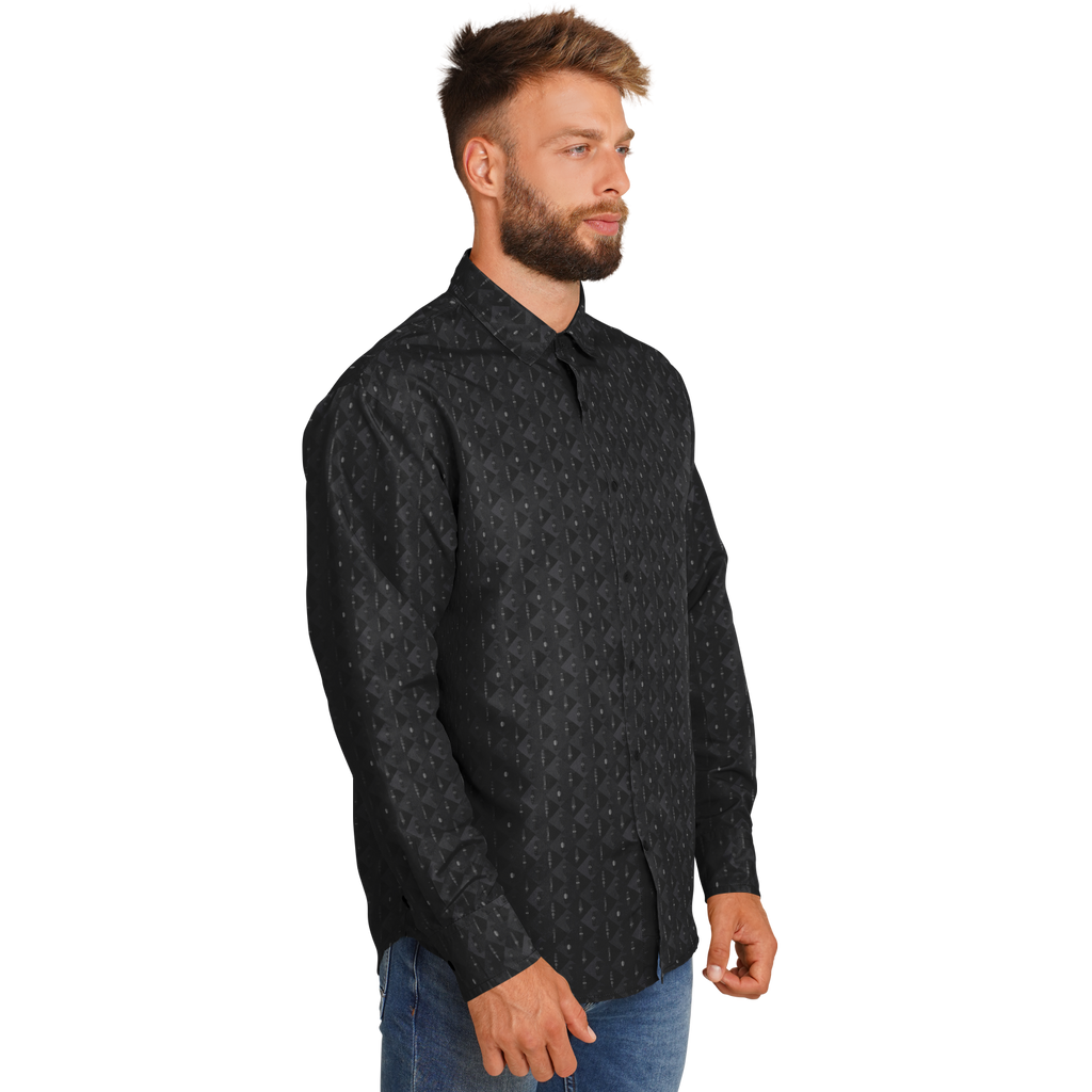 Grand Puro no.2 - Ombra - Long Sleeve Button Down Shirt