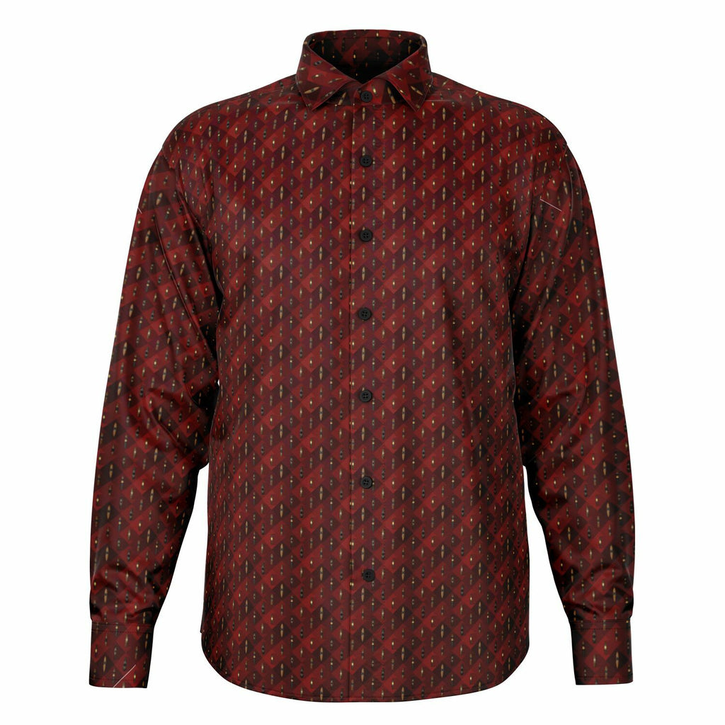 Grand Puro No.3 - Garnet Red - Long Sleeve Button Down Shirt