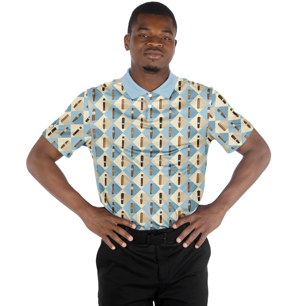 Grand Puro no.2 (Sky Blue & Cream) - Polo Shirt