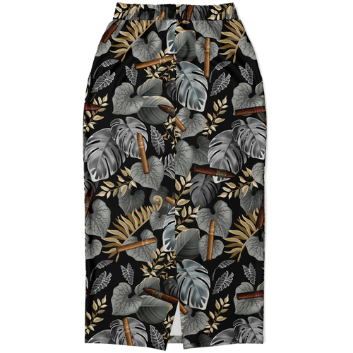Capa Flora - Grey Long Tropical Skirt