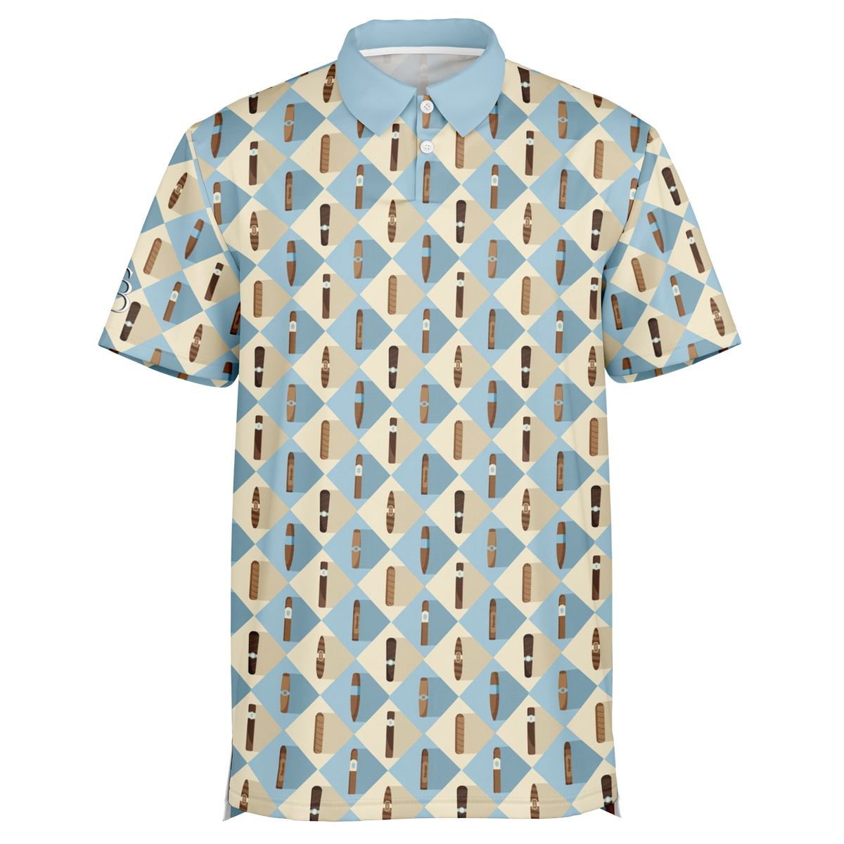 Grand Puro no.2 (Sky Blue & Cream) - Polo Shirt