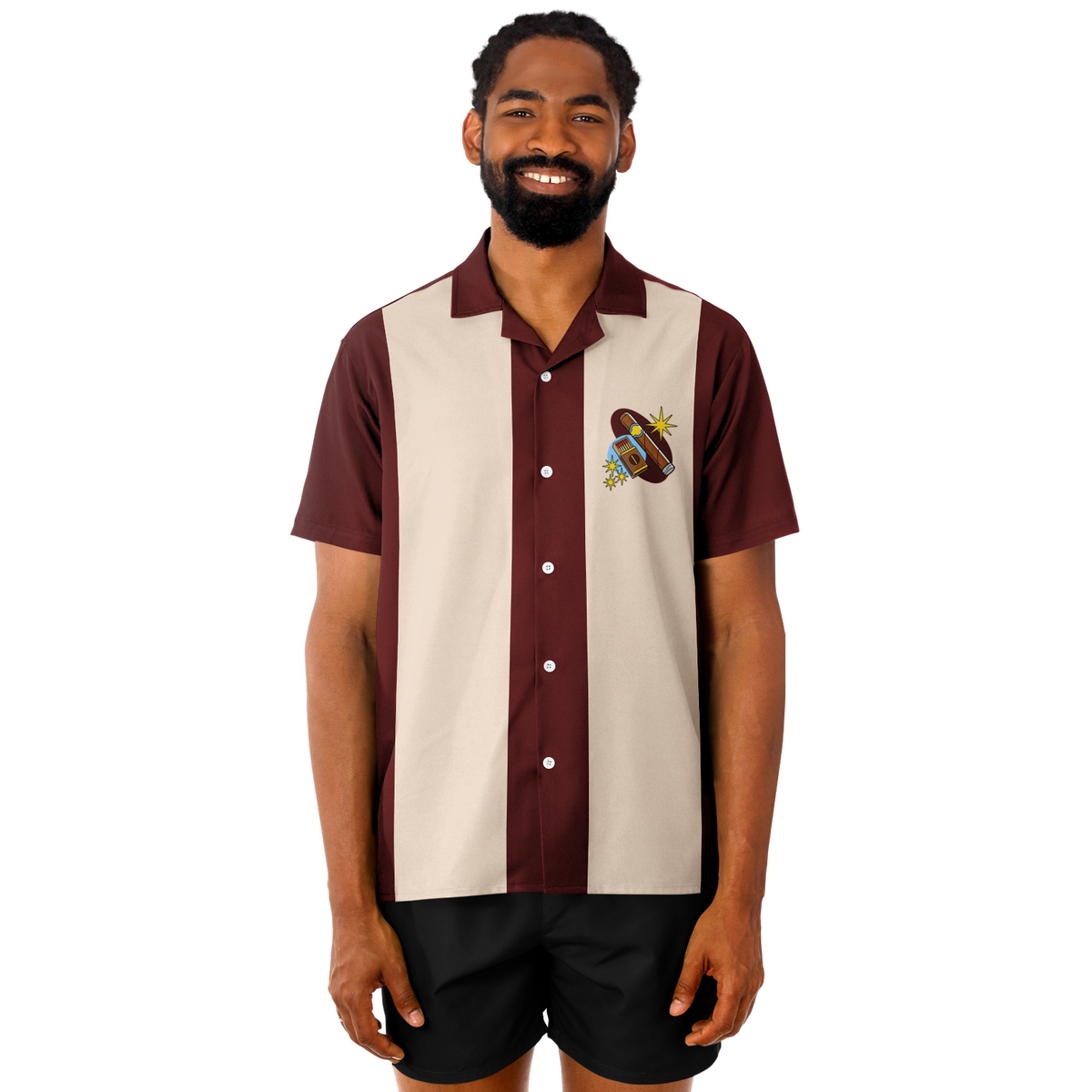 Retro Smoke no.15 - Burgandy and Tan